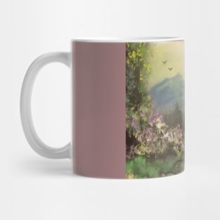 Sun rays in the forest Mug